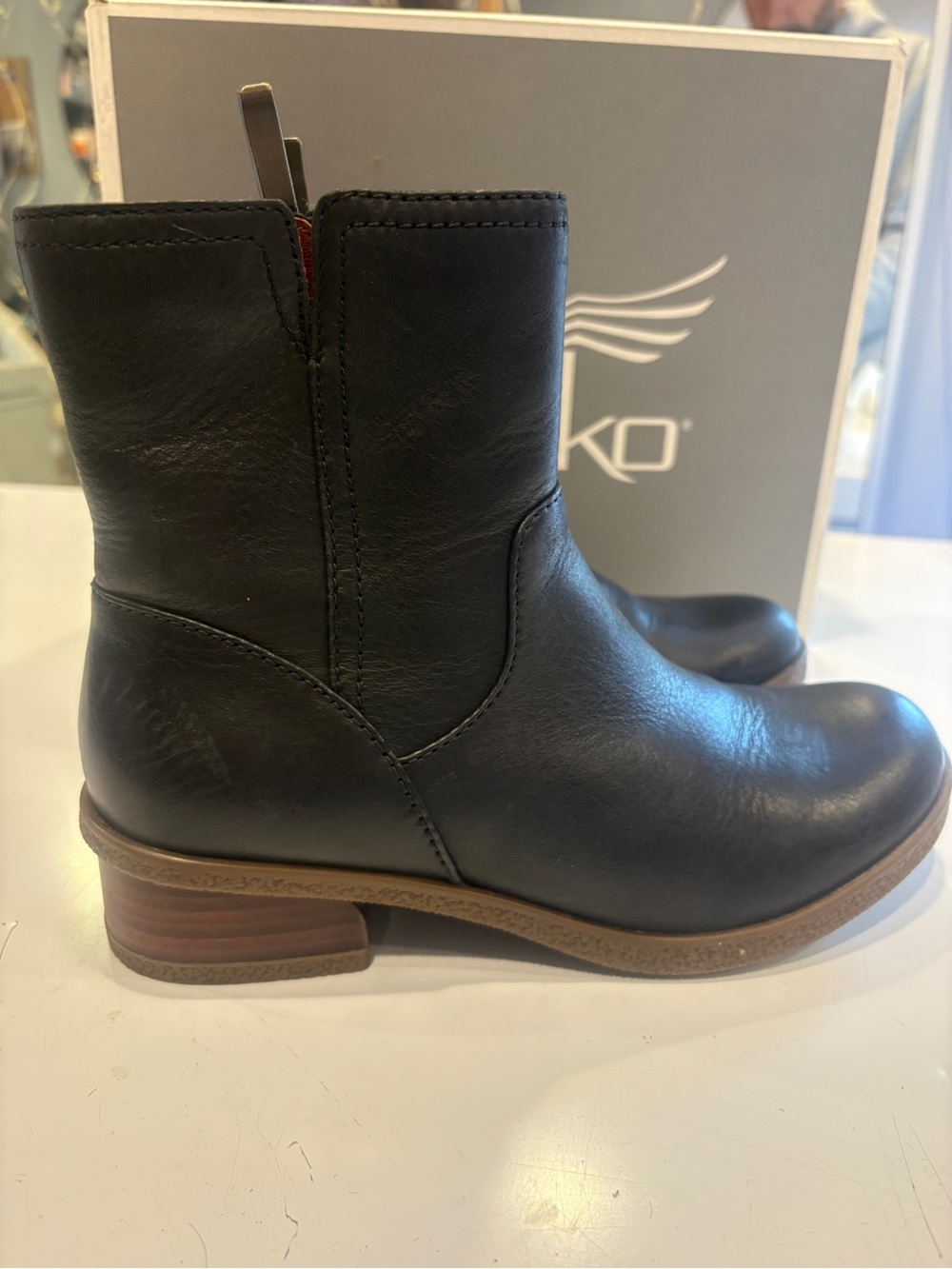 Dansko Bethanie Waterproof Burnished Black Ankle Boots